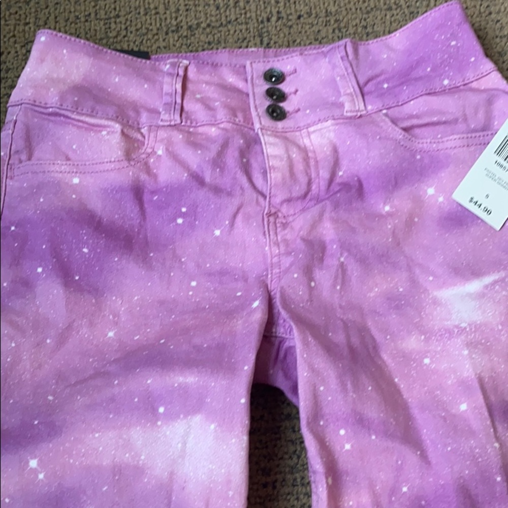 Pastel pink skinny pants